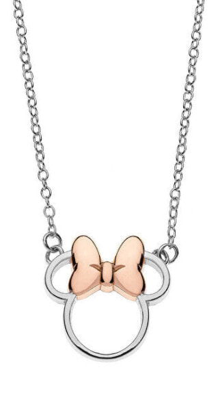 Matching silver bicolor necklace Minnie Mouse N900521TL-16