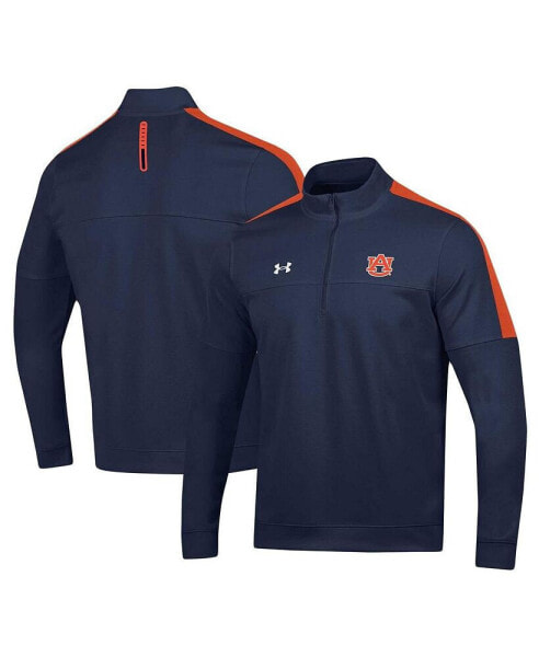 Men's Navy Auburn Tigers Midlayer Half-Zip Jacket