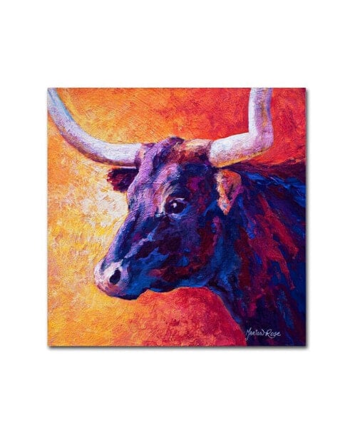 Marion Rose 'Violet Cow' Canvas Art - 24" x 24"