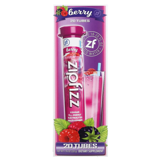 Zipfizz, Energy Drink Mix, апельсиновая сода, 20 тюбиков, 11 г (0,39 унции)