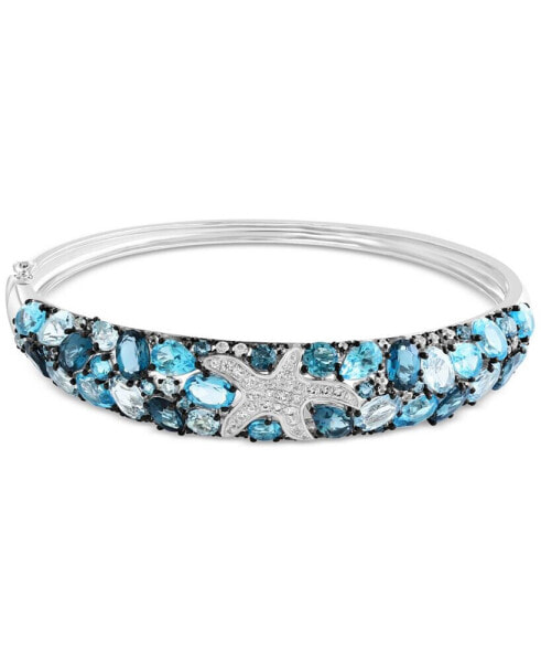 EFFY® Multi-Gemstone Starfish Bangle Bracelet (13 ct. t.w.) in Sterling Silver