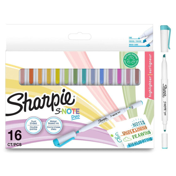 Набор маркеров Sharpie S-Note Duo Двойное 16 Предметы