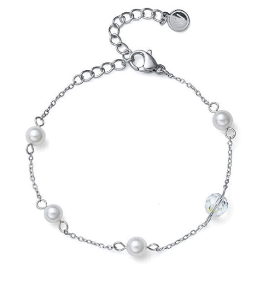 Fine steel bracelet with beads Away 32321