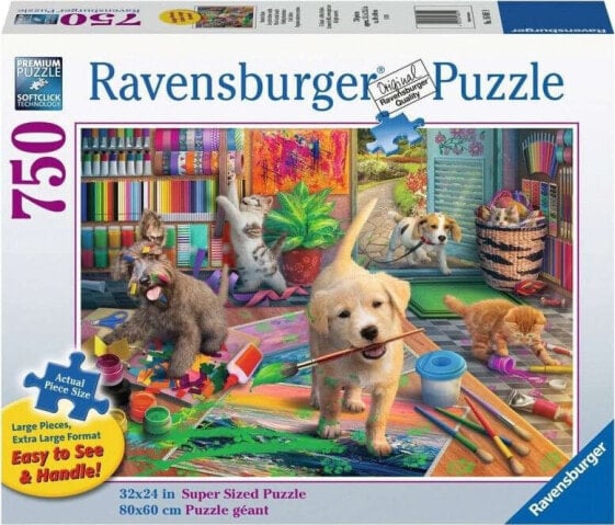 Ravensburger Puzzle 2D dla seniorów Mali artyści 750 elementów