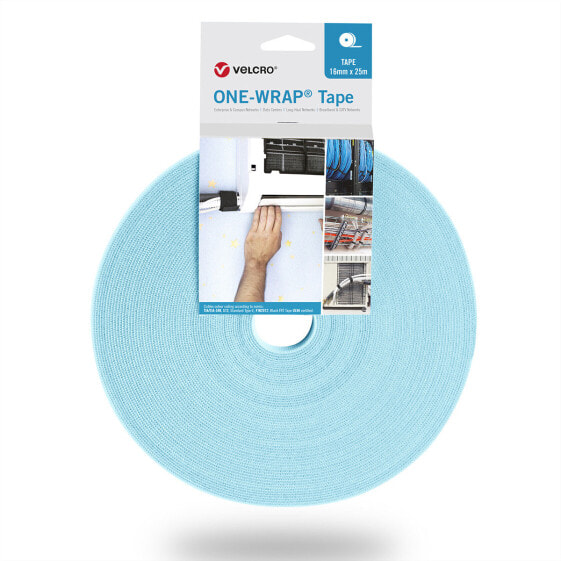 VELCRO One Wrap Band 25m 25mm Aqua VEL-OW64162