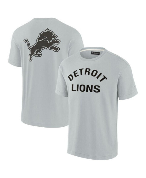 Men's and Women's Gray Detroit Lions Super Soft Short Sleeve T-shirt