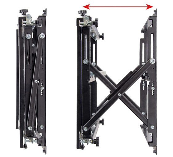 B-TECH Heavy Duty Pop-Out Flat Screen Wall Mount with Quick Lock Push System - 125 kg - 106.7 cm (42") - 3.05 m (120") - 200 x 100 mm - 400 x 400 mm