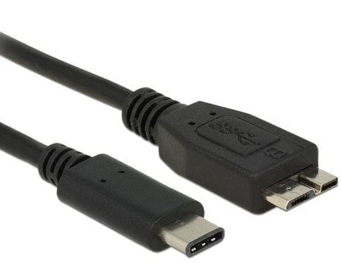 Переходник Delock 0.5 м USB3.1 C - MicroUSB3.1 B - USB C - Micro-USB B - USB 3.2 Gen 2 (3.1 Gen 2) - Male/Male - черный