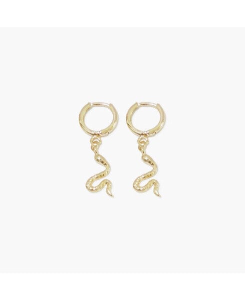 Sanctuary Project by Dainty Snake Huggies Earrings Gold