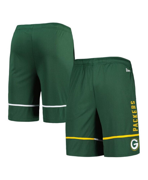 Men's Green Green Bay Packers Combine Authentic Rusher Training Shorts
