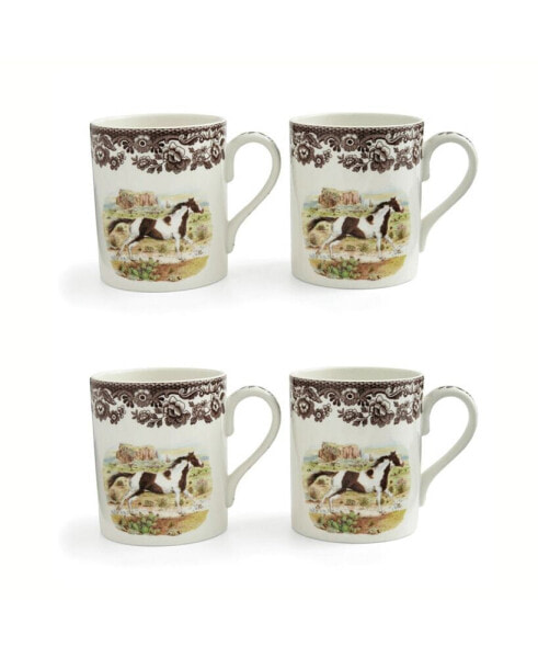 Arabian Horse Mug, Set of 4