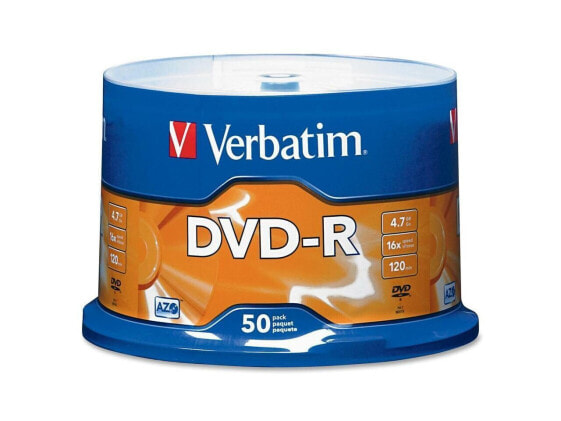 Verbatim 4.7GB 16X DVD-R 50 Packs Disc with Advanced Azo Recording Dye Model 951