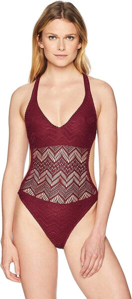 Vince Camuto 171334 Womens Lace Strappy Back One Piece Swimsuit Fig Size 6