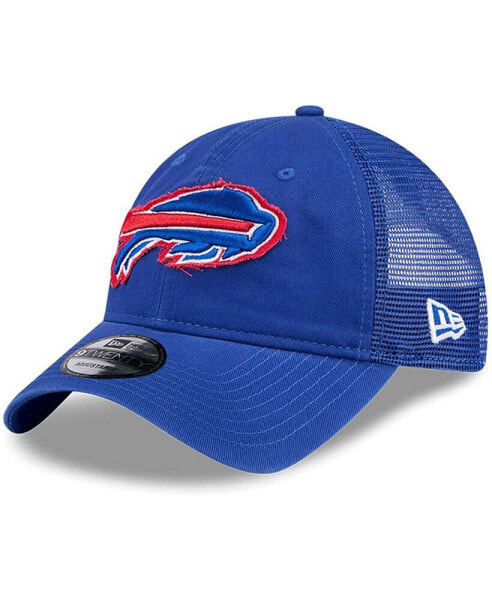 Men's Royal Distressed Buffalo Bills Game Day 9TWENTY Adjustable Trucker Hat