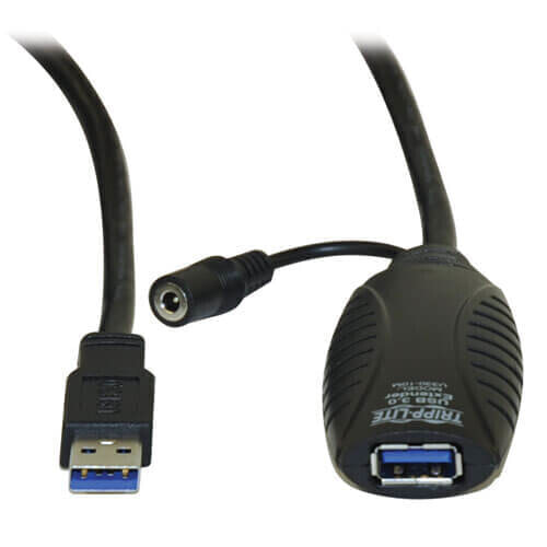 Tripp U330-10M USB 3.0 SuperSpeed Active Extension Repeater Cable (A M/F) - 10M (32.8 ft.) - 10 m - USB A - USB A - USB 3.2 Gen 1 (3.1 Gen 1) - Male/Female - Black
