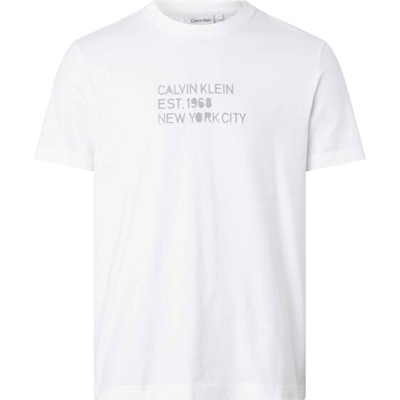 CALVIN KLEIN Mixed Print Stencil Logo short sleeve T-shirt