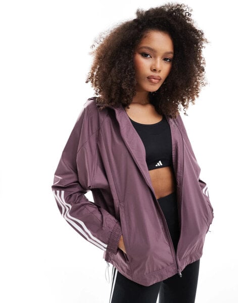 adidas Performance Wind.rdy Hyperglam windbreaker jacket in purple