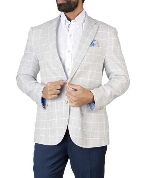 Men's Textured Windowpane Sportcoat