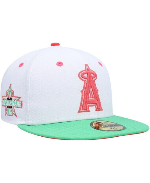 Men's White, Green Los Angeles Angels Watermelon Lolli 59FIFTY Fitted Hat