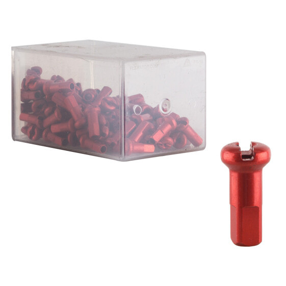 DT Swiss Standard Spoke Nipples - Aluminum, 2.0 x 12mm, Red, Box of 100