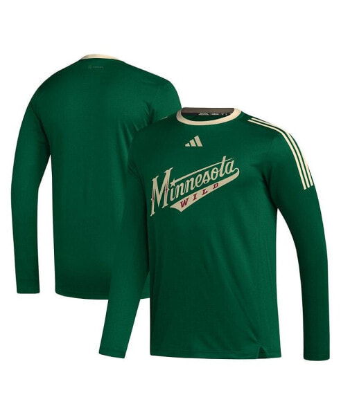 Men's Green Minnesota Wild AEROREADY® Long Sleeve T-shirt