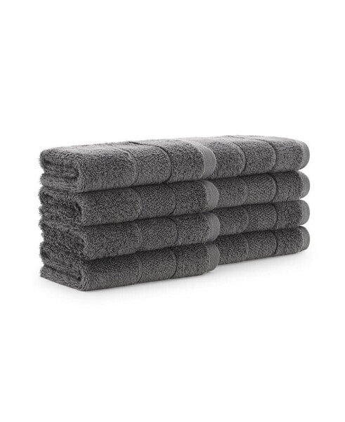 Luxury Turkish Washcloths, 8-Pack, 600 GSM, Extra Soft Plush, 13x13, Solid Color Options with Dobby Border