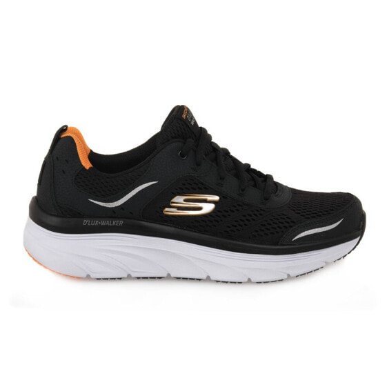 Мужские кроссовки спортивные для бега черные текстильные низкие Skechers Dlux Walker