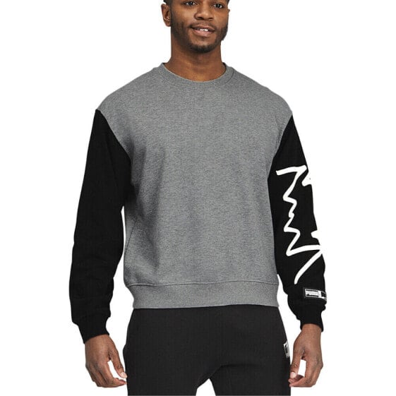 Худи спортивное Puma Blocked Crew Neck Mens Grey 530513-03