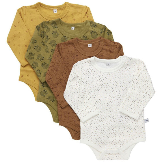 PIPPI Ao-Printed 4 Pack Long Sleeve Body