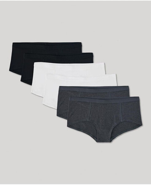 Women's Organic Cotton Everyday Boy Short 6-Pack