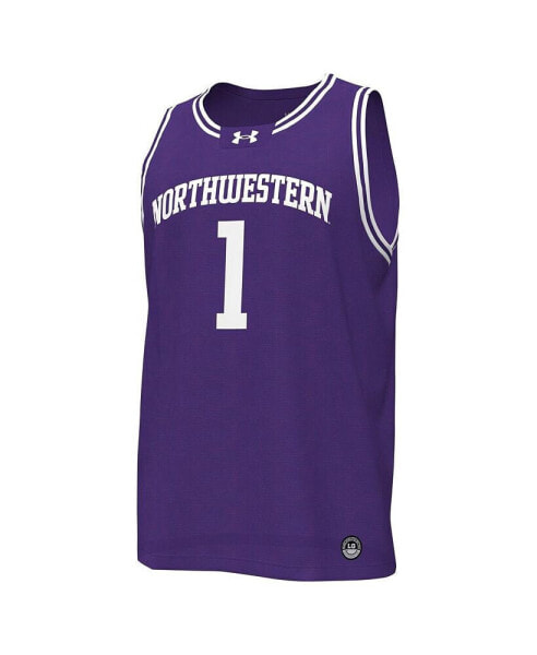 Men's #1 Purple Northwestern Wildcats Replica Basketball Jersey