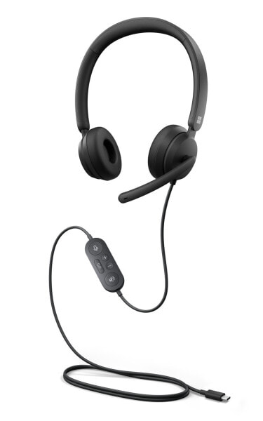 Microsoft Modern USB-C Headset, Kabelgebunden, 100 - 20000 Hz, Büro/Callcenter, 150 g, Kopfhörer, Schwarz