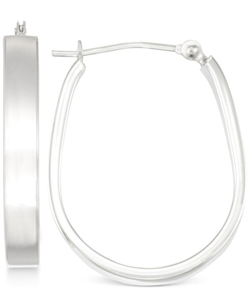 Серьги Macy's Polished Pear-Shape Hoop