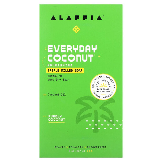 Everyday Coconut , Triple Milled Soap Bar, Purely Coconut, 8 oz (227 g)