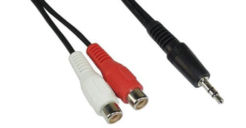 InLine Audio cable 2x RCA female / 3.5mm Stereo male 1m