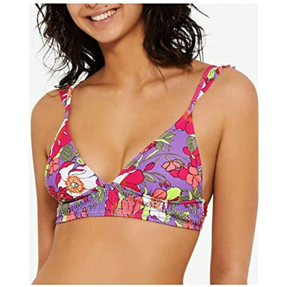 Hula Honey 276887 Swimwear Top Junior mpressionist Bloom Bikini, Purple, XS