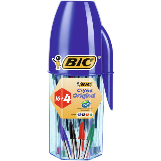 Ручка с жидкими чернилами Bic 929081 1 mm Синий Разноцветный (20 штук)