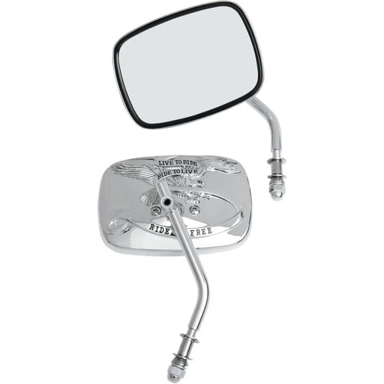 DRAG SPECIALTIES Live To Ride rearview mirrors set