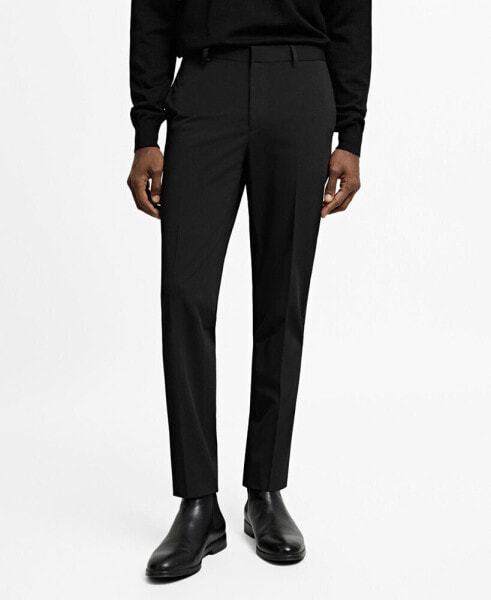 Men's Stretch Fabric Super Slim-Fit Suit Pants