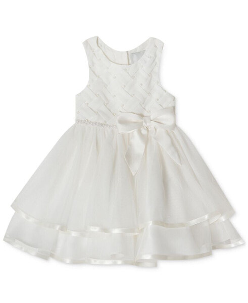 Baby Girls Tiered Pearl Sleeveless Dress