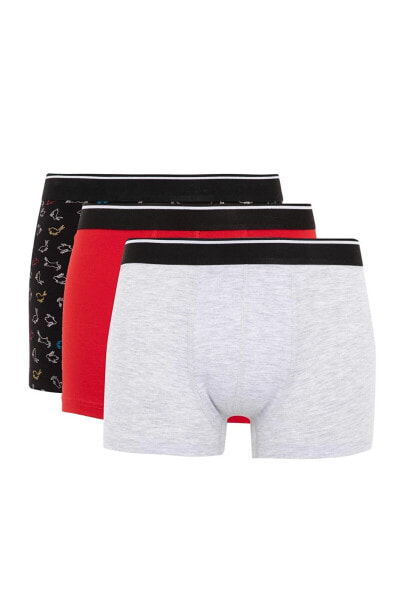 Regular Fit 3'lü Boxer B0493ax23au