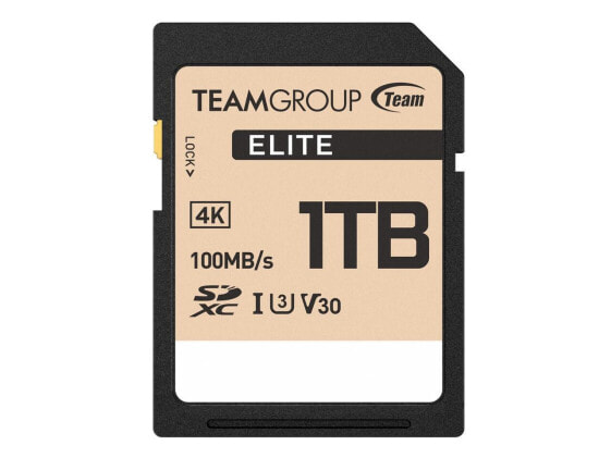 Team Group 1TB Elite 4K SD Card UHS-I U3 V30 Read/Write Speed Up to 100/90MB/s (