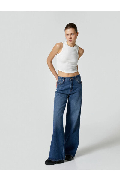 Топ Koton Basic Crop Ribbed