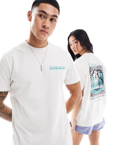 Napapijri Keoni t-shirt in off white