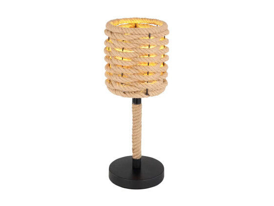 Tischlampe dimmbar Korb Boho Seillampe