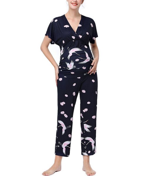 Maternity Birdie Nursing 2-Piece Pajama Set