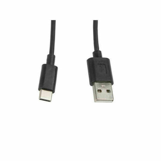 Кабель USB A 2.0 — USB C Lanberg CA-USBO-10CC-0010-BK Чёрный Разноцветный 1 m