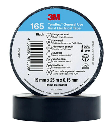 3M 7100184810 - 1 pc(s) - Black - PVC - 600 V - Blister - 25 m