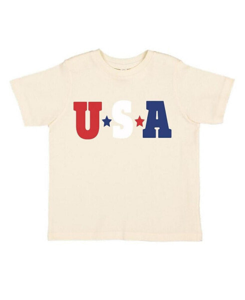 Little and Big Boys and Girls USA Multi Short Sleeve T-Shirt