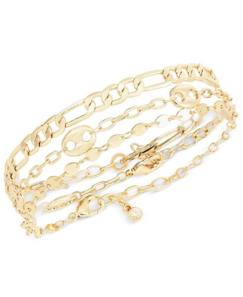 3-Pc. Set Mariner & Chain Link Bracelets, Created for Macy's